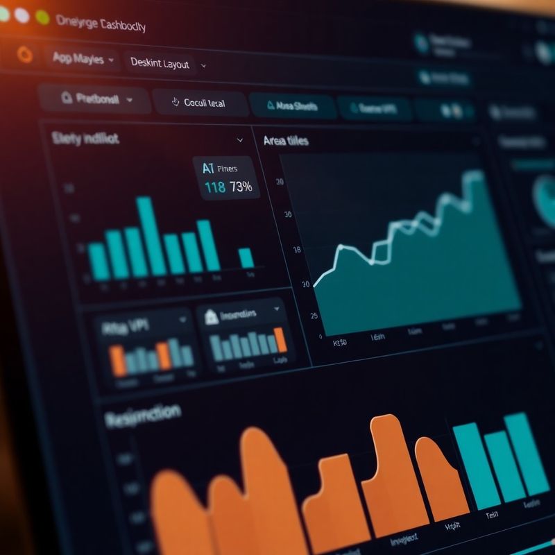 Detaliu al unui tablou de bord Studio Pop cu widget-uri interactive